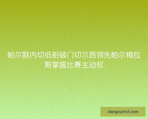 帕尔默内切低射破门切尔西领先帕尔梅拉斯掌握比赛主动权